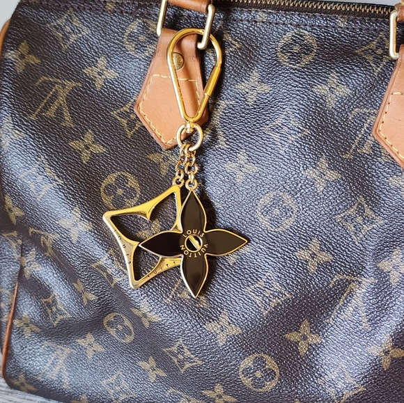 Louis Vuitton Porte Cles Puzzle Bag Charm Keychain in Gold/Dk Brown - Picture 7 of 8